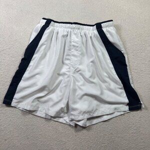 Wilson Athletic Shorts White Navy Blue Tennis Running Gym Men Size‎ L Quic Dry